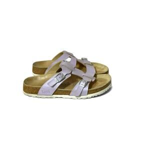 Birki's Nias Birkenstock Footbed Sandals Alloy Lavender Size 37 US 6